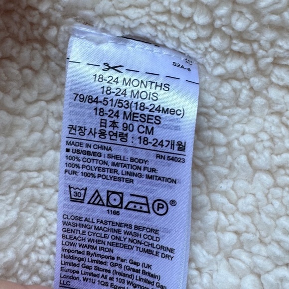 Baby Gap Pink Cream Knit Popcorn Bear Ear Hoodie Button Down Cardigan 18-24 M - Picture 13 of 13